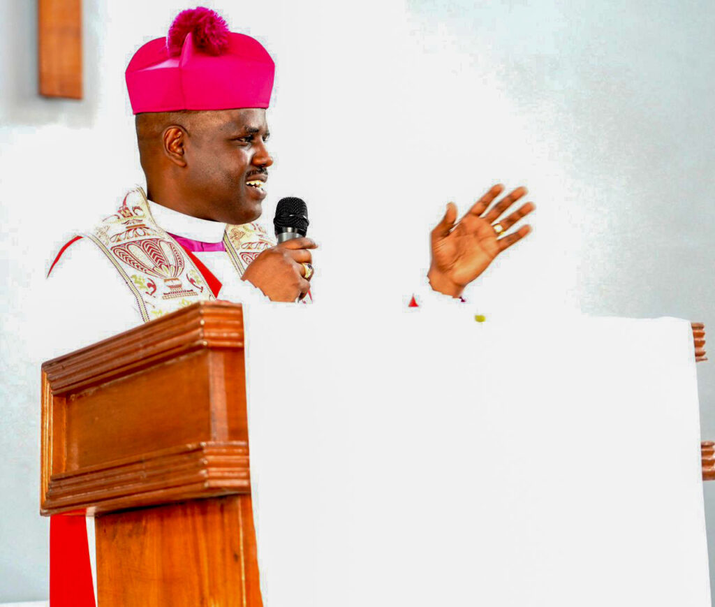 The Bishop delivering a message